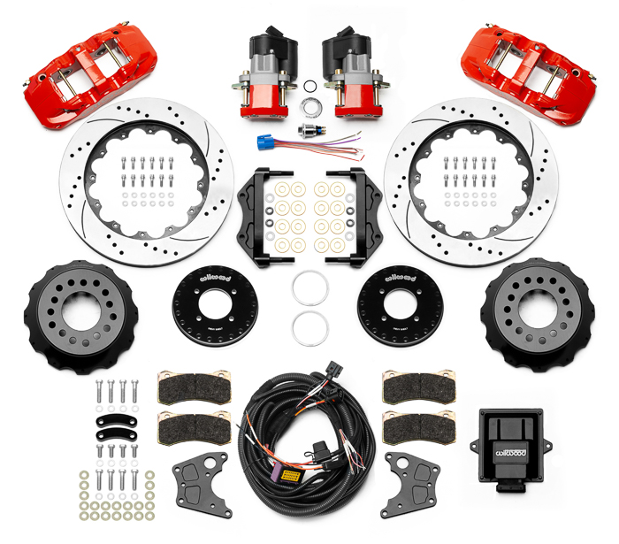 Wilwood AERO4 Big Brake 4 Piston Rear Brake Kit - Red - Chevy Corvette 2020-24 140-17009-R